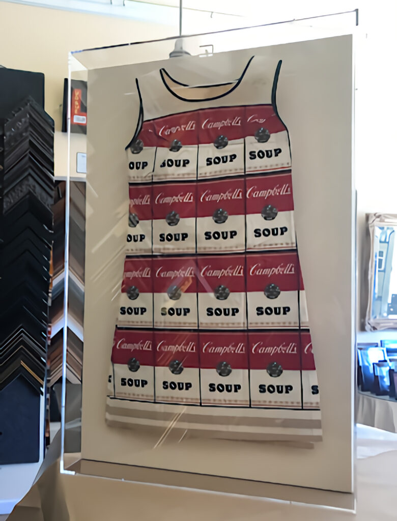 Andy Warhol paper Soup Can dress from the Campbell Soup Company