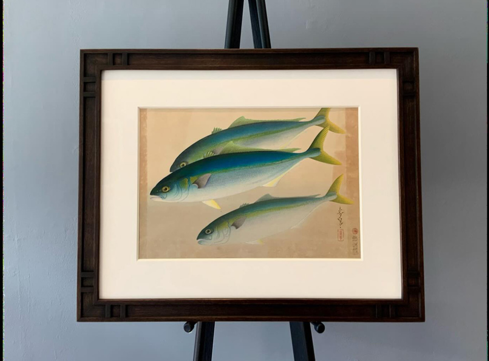 Custom Framing services conservation and archival framing, fish painting