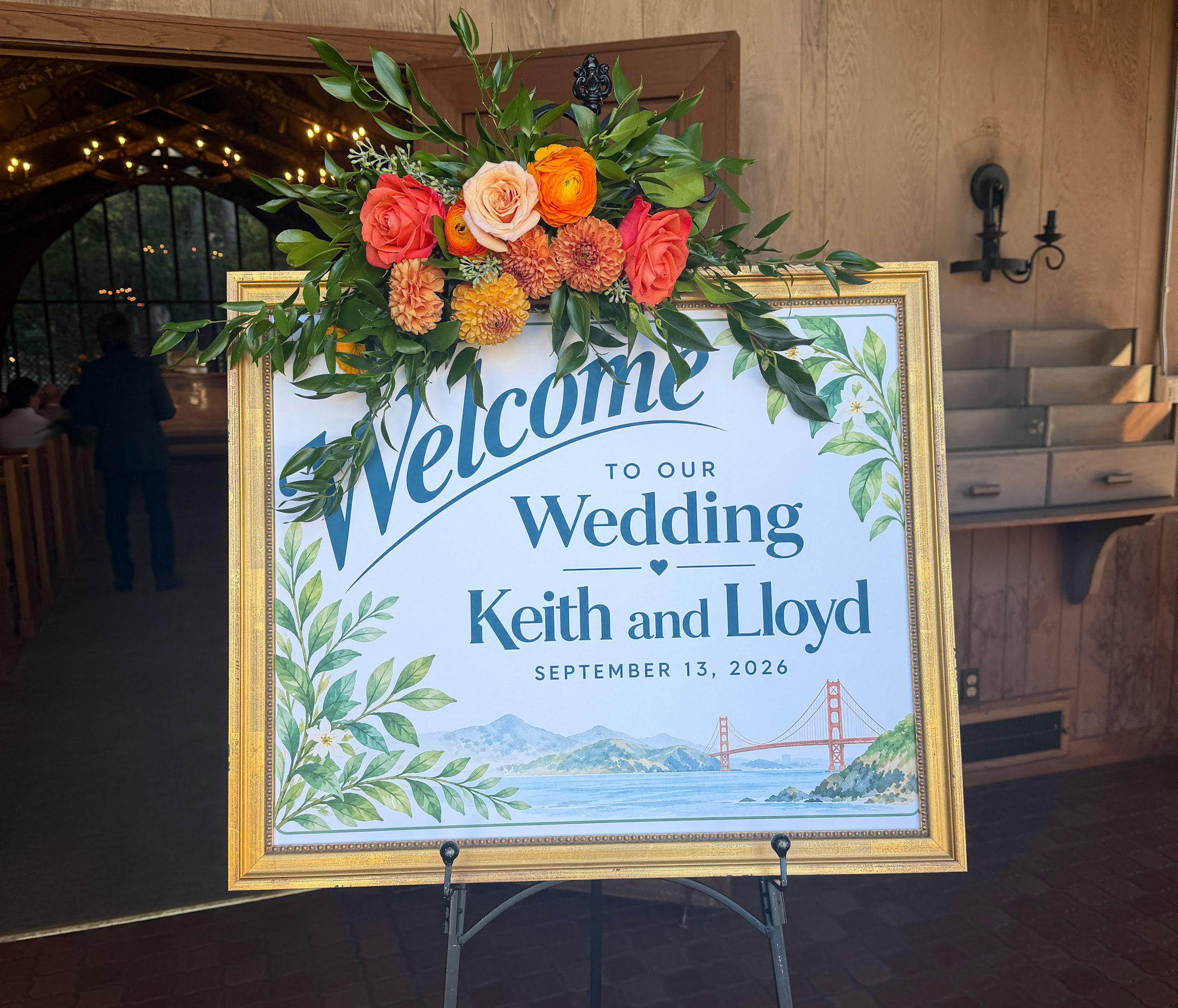framed.wedding.welcome.sign 2 Custom framing for weddings